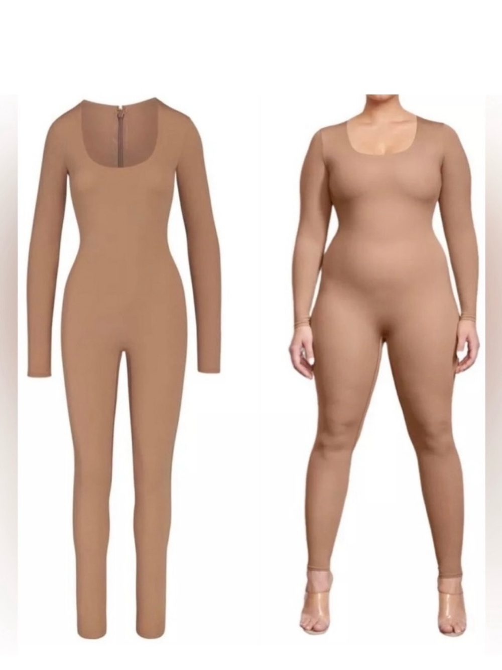 SKIMS All in One Scoop Neck Long Sleeve Onesie Jumpsuit Size Medium